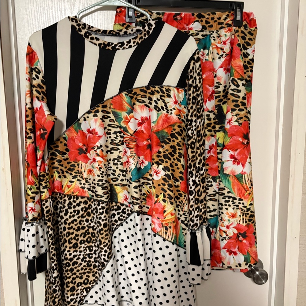 Floral and Animal Print Women's Top